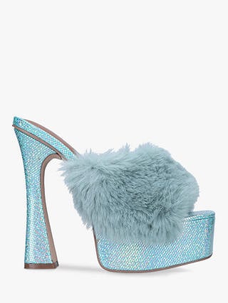 Kurt Geiger London Kensington Faux Fur Platform Slide Sandals