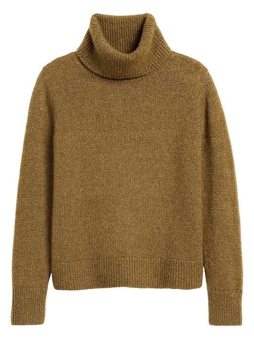 Merino-Blend Boxy Turtleneck Sweater