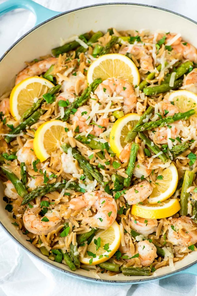 Lemony Shrimp, Orzo, and Asparagus