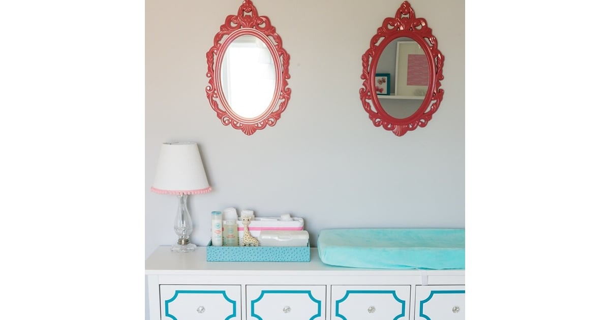 The finds bright mirrors for a cute nursery. HomeGoods Decor