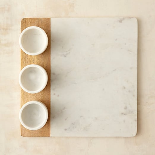 Terrain Marble & Wood Dip Trio Tray ($128)