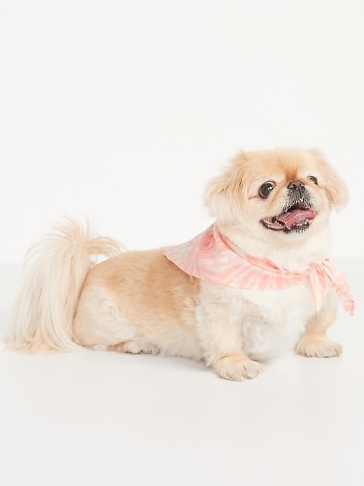 Old Navy Patterned Poplin Bandana for Pets in Pink Tie-Dye