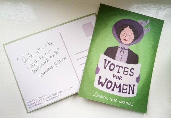 Emmeline Pankhurst Postcard