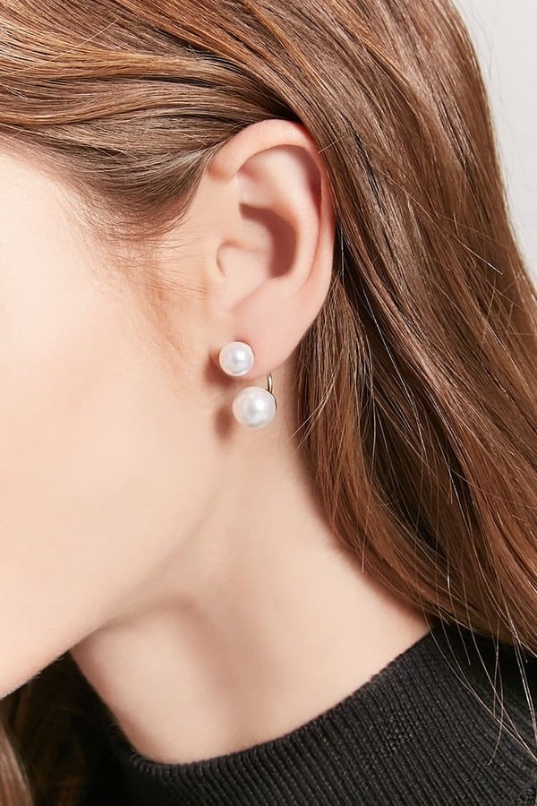 Forever 21 Faux Pearl Ear Jackets