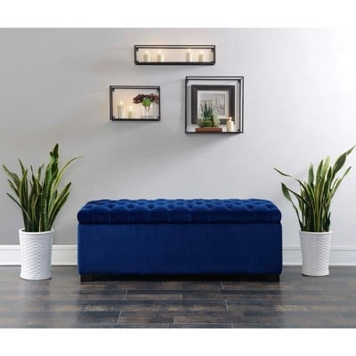 Picket House Furnishings Carson Tufted Storage Ottoman