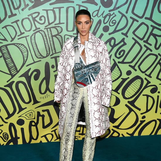 Kim Kardashian's Dior Snakeskin Outfit at Menswear Show
