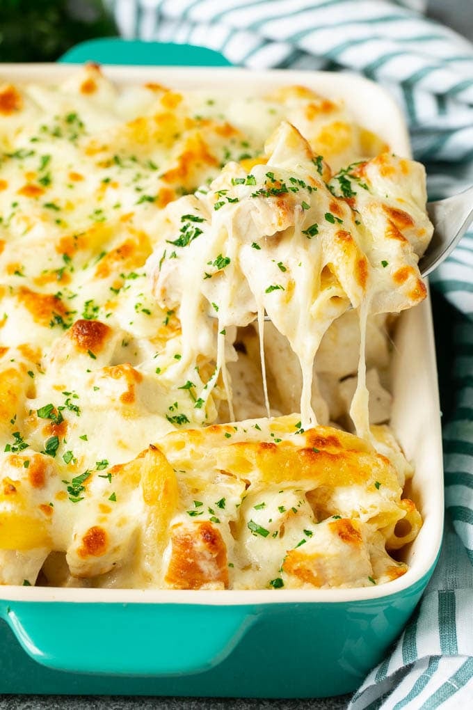 Chicken Alfredo Bake