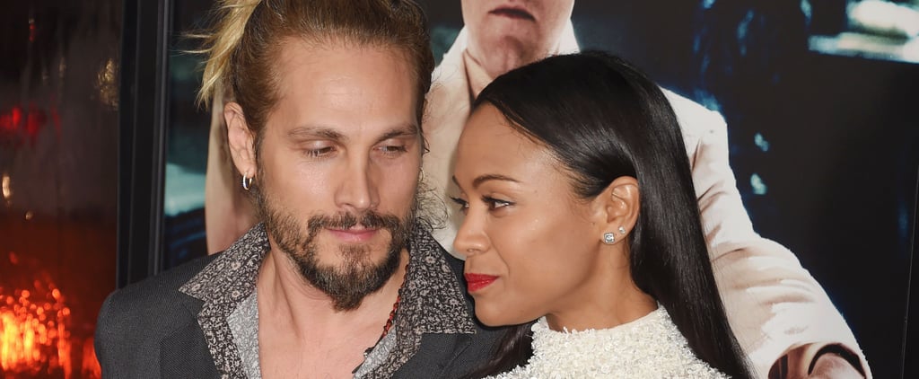 Zoe Saldana and Marco Perego at the Live by Night Premiere