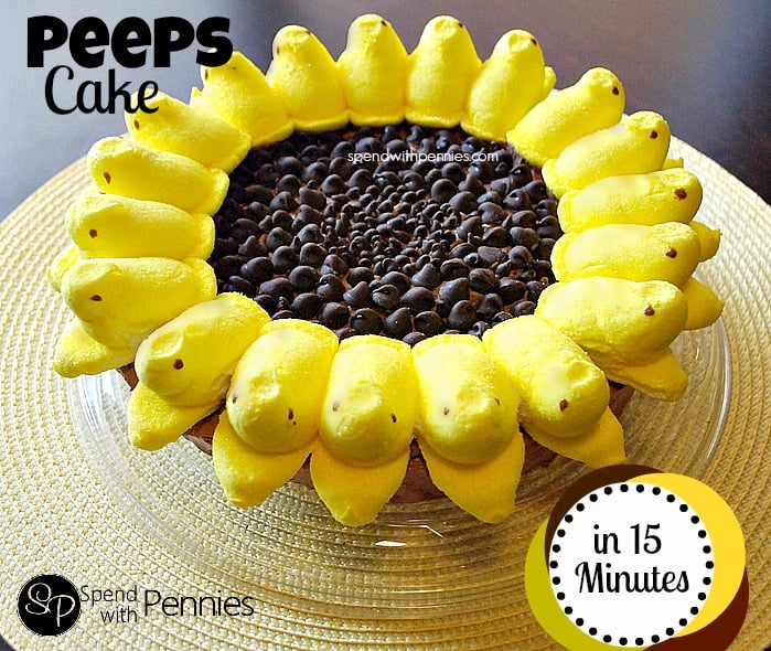 Peeps Sunflower Cake