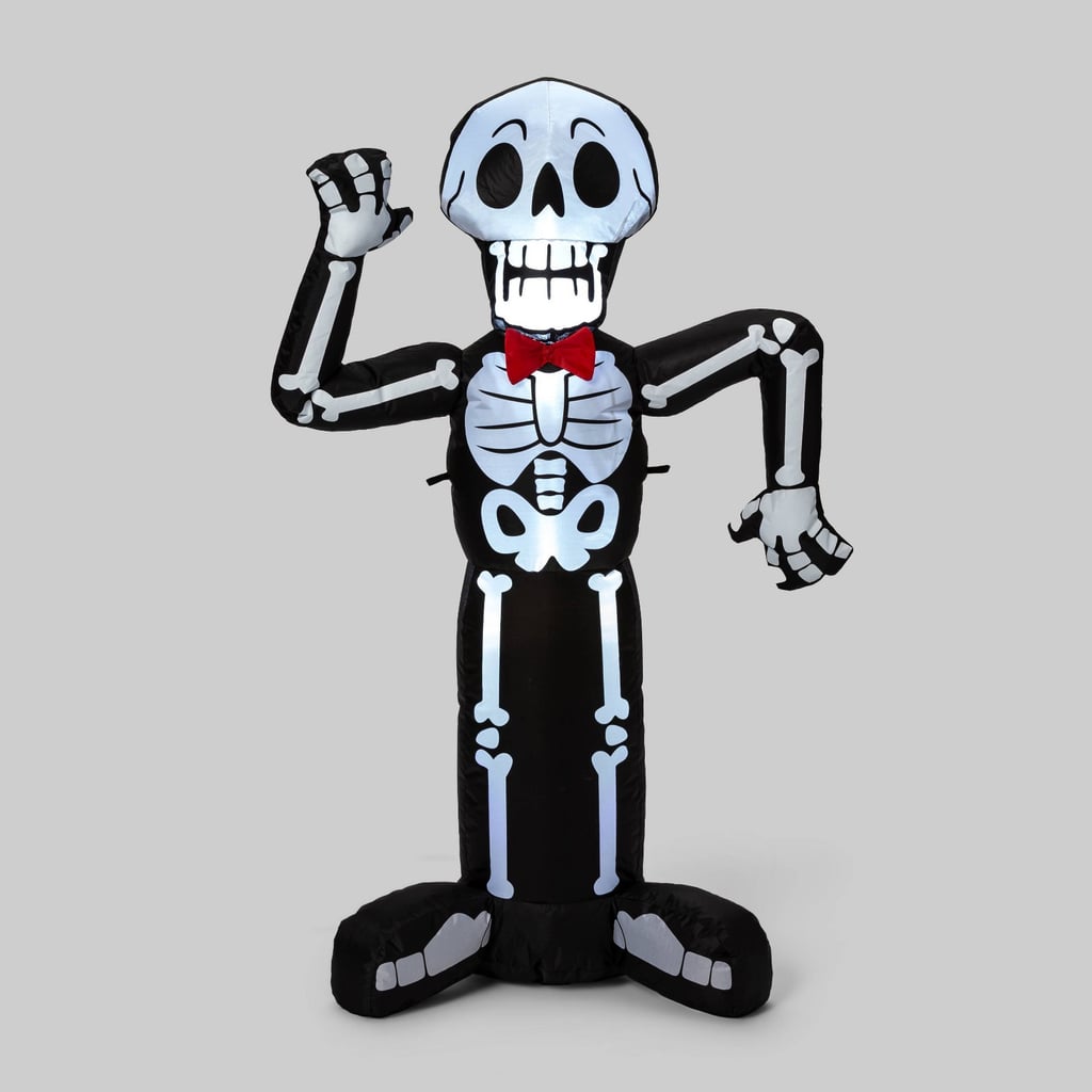 A Dapper Friend: Inflatable Skeleton Halloween Decoration Black/White