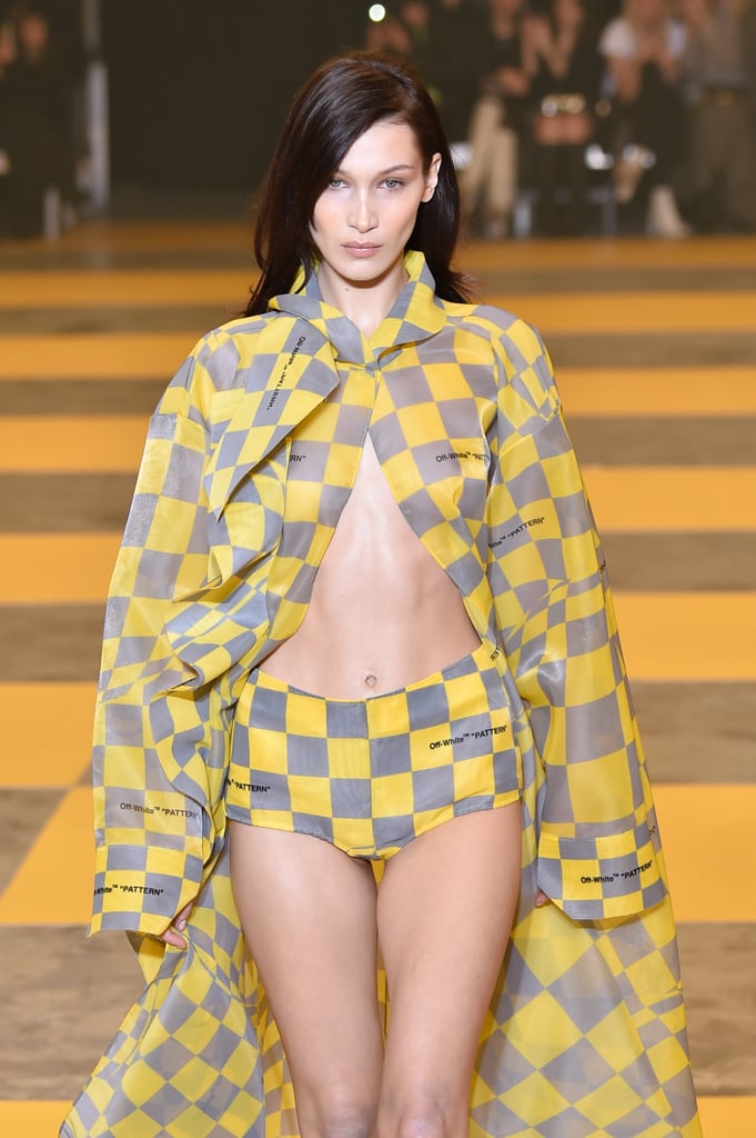 Rihanna's Off-White Yellow Checkered Cape Set April 2019