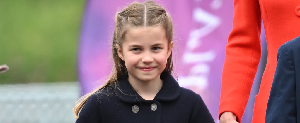 Princess Charlotte Is the Spitting Image of Kate Middleton in Navy With Polka Dots
