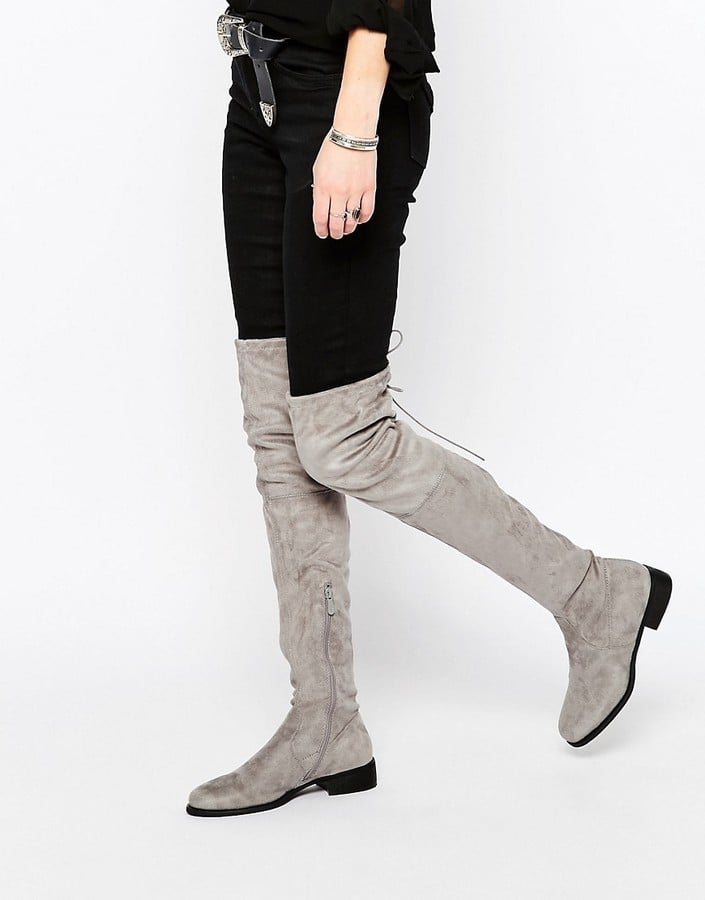 Gray over the knee hotsell boots