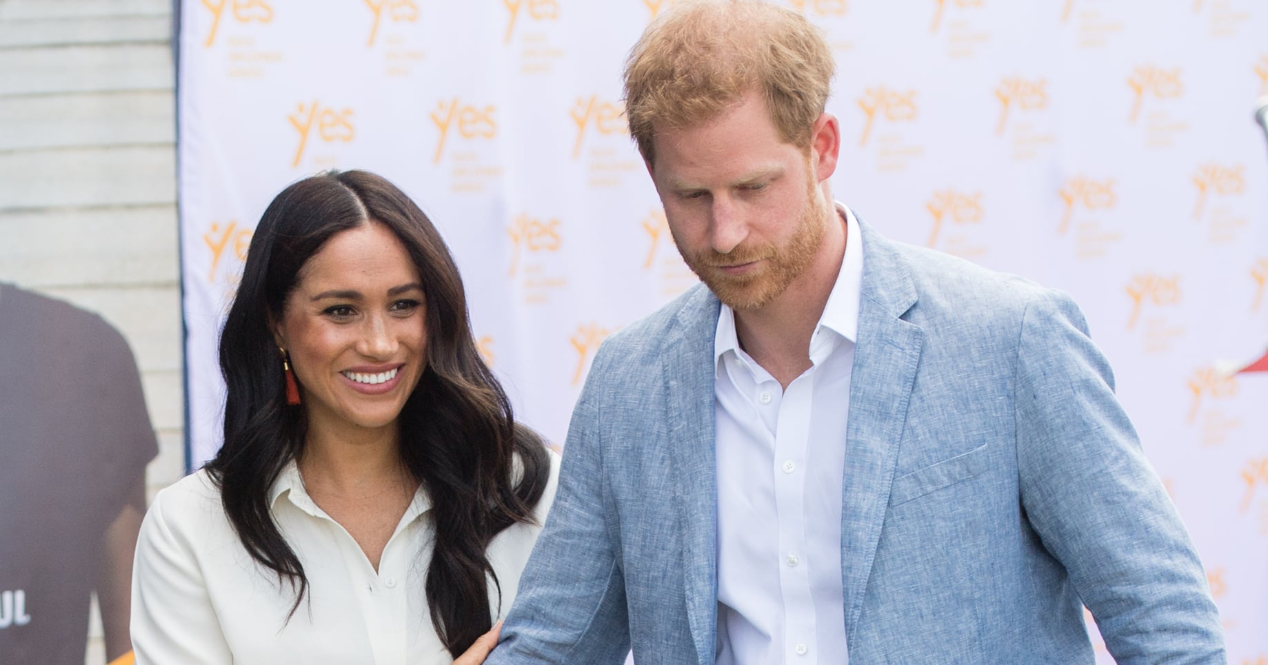 Meghan Markle Holds Hands With Price Harry in a White Dress | POPSUGAR ...