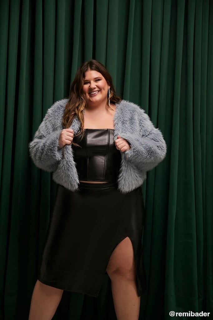 Forever 21 Plus Size Faux Leather Midi Skirt