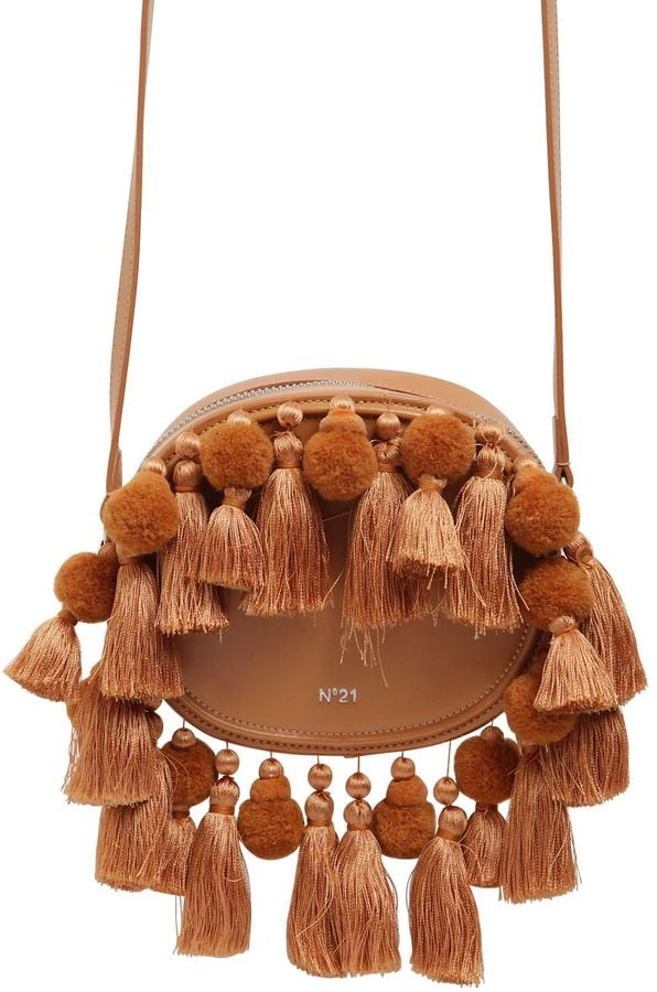 Luisa Via Roma Tasseled Leather Shoulder Bag ($547)