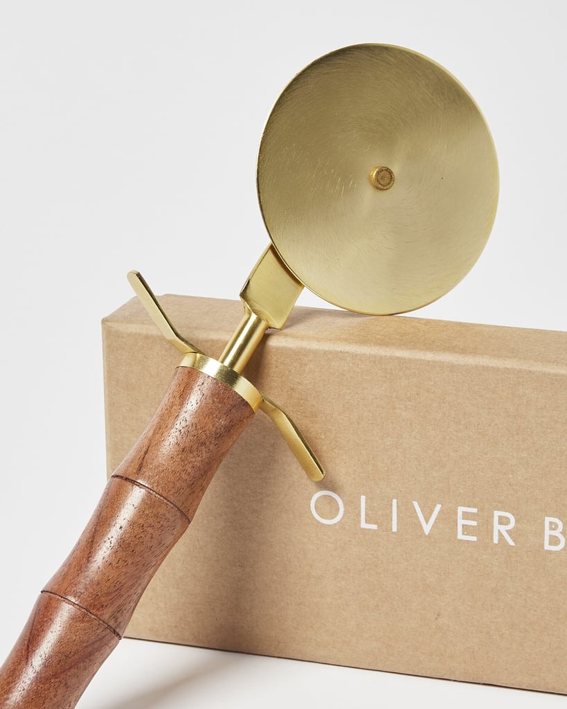 Food and Cooking Gifts: Wooden Bamboo Pizza Cutter | Oliver Bonas