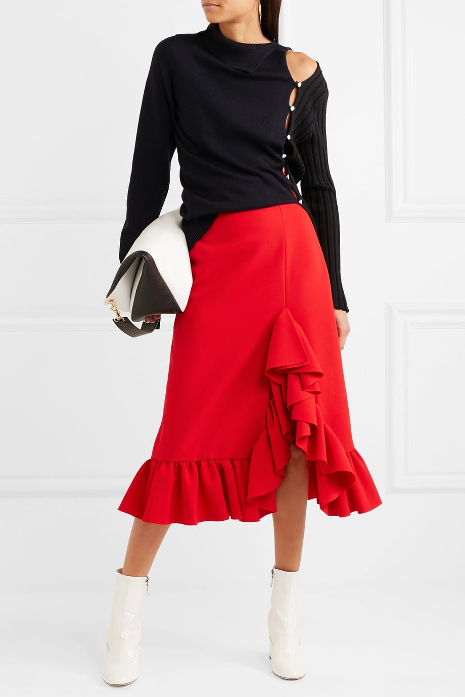 MSGM Ruffled Crepe Midi Skirt | This Could Be the Most Festive