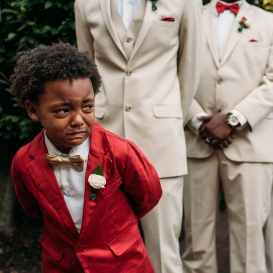 Photo of Boy Crying When His Mom Walks Down the Aisle