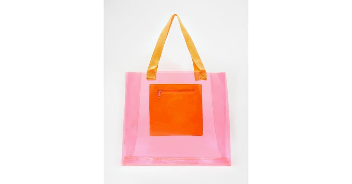 Cart by Echo Clear Tote Beach Bag with Pocket ($77) | Stylish Beach ...