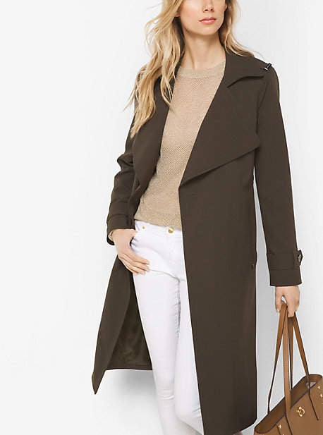 Michael kors discount khaki trench coat