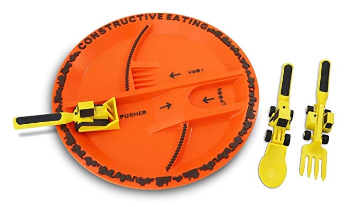 Constructive Eating Construction Combo with Utensil Set and Plate