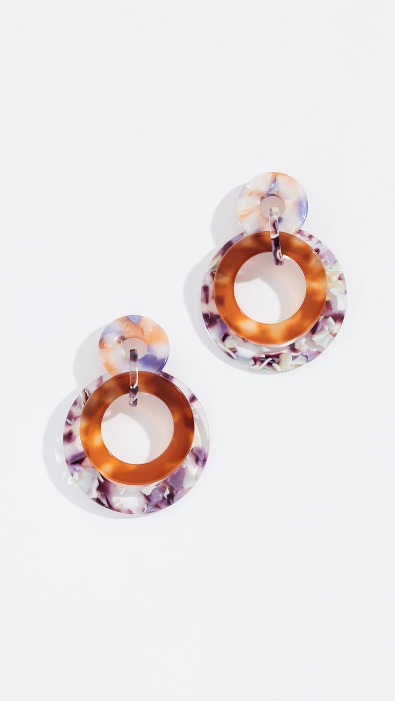 Lele Sadoughi Banded Hoop Earrings