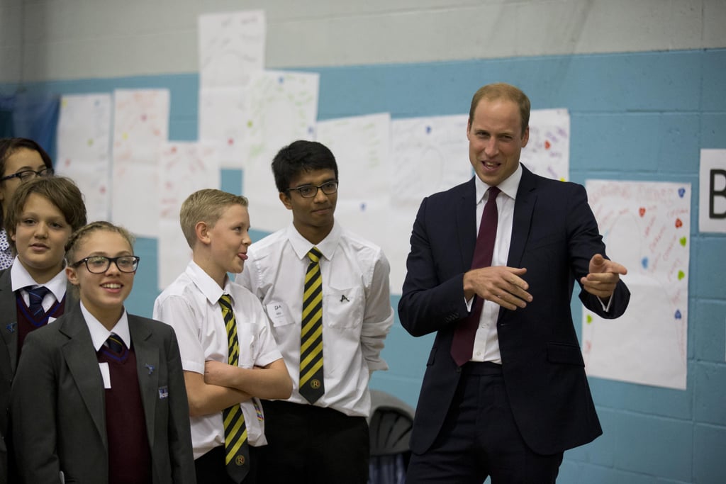 Prince William Visits School in Hammersmith September 2015