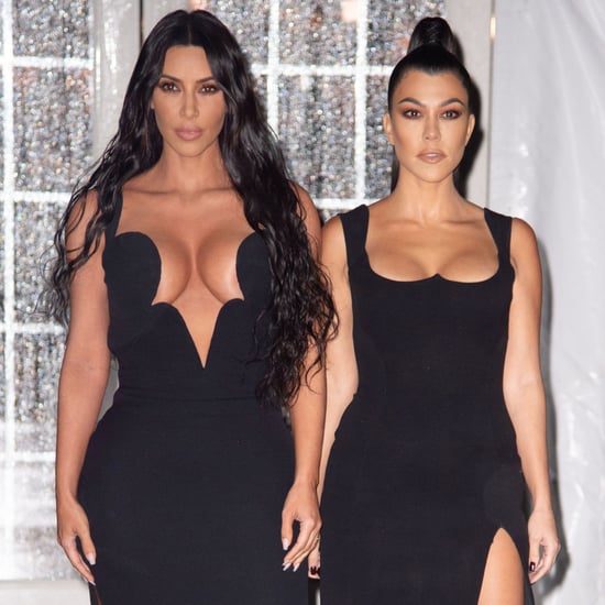 Kim and Kourtney Kardashian Black Dresses amfAR Gala 2019