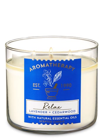 Bath and Body Works Relax Lavender Cedarwood 3-Wick Candle