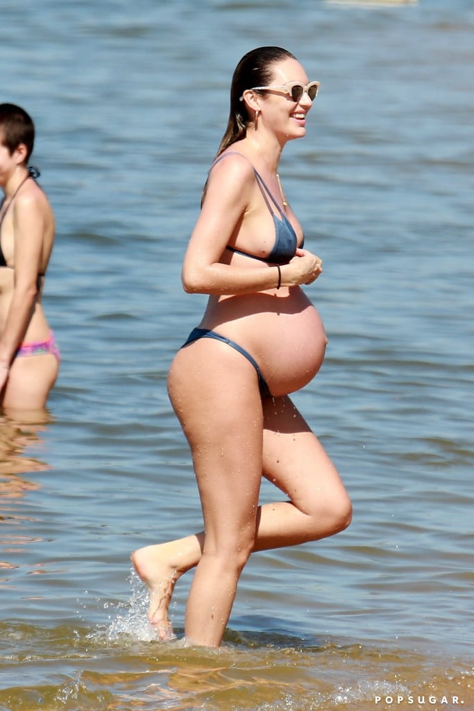 Candice Swanepoel Pregnant Bikini Pictures in Brazil 2018
