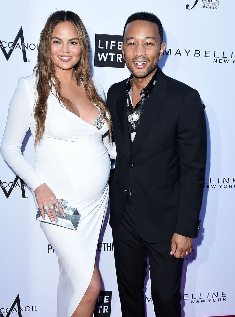BEVERLY HILLS, CA - APRIL 08:  Chrissy Teigen, John Legend arrives at the The Daily Front Row's 4th Annual Fashion Los Angeles Awards at Beverly Hills Hotel on April 8, 2018 in Beverly Hills, California.  (Photo by Steve Granitz/WireImage)