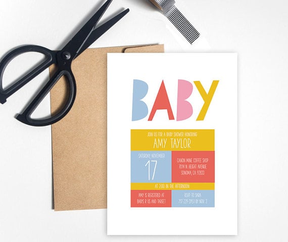 Colorful Baby Card