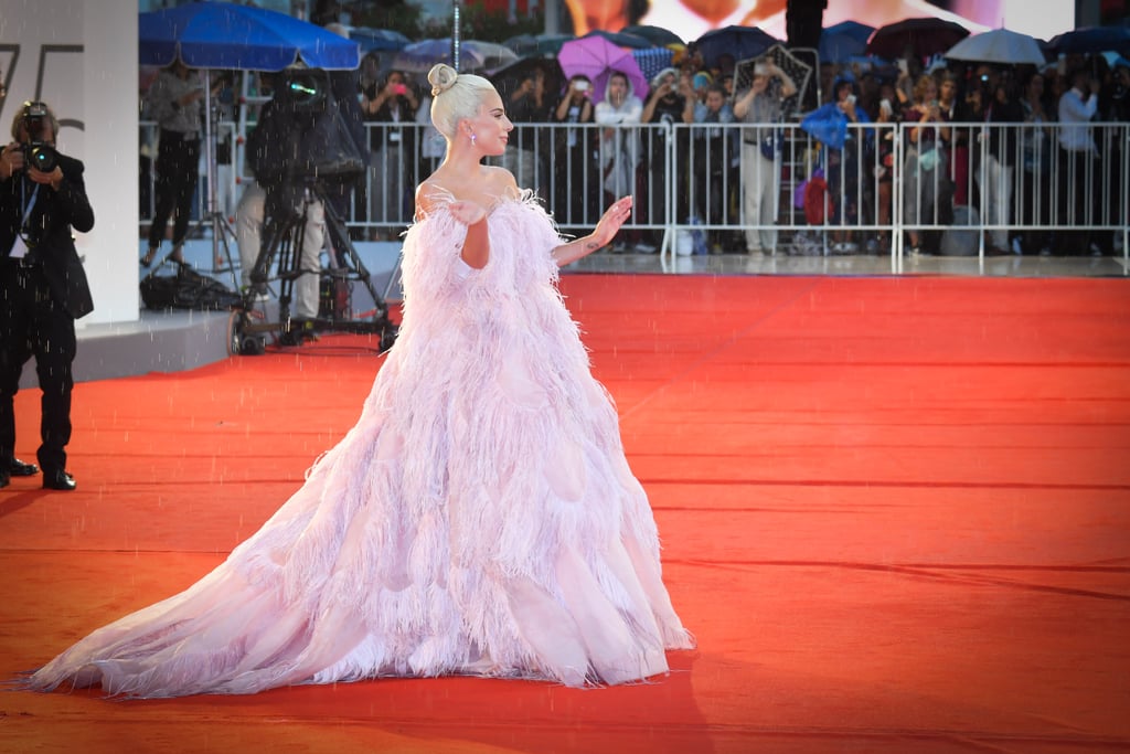 Lady Gaga Pink Valentino Dress at Venice Film Festival