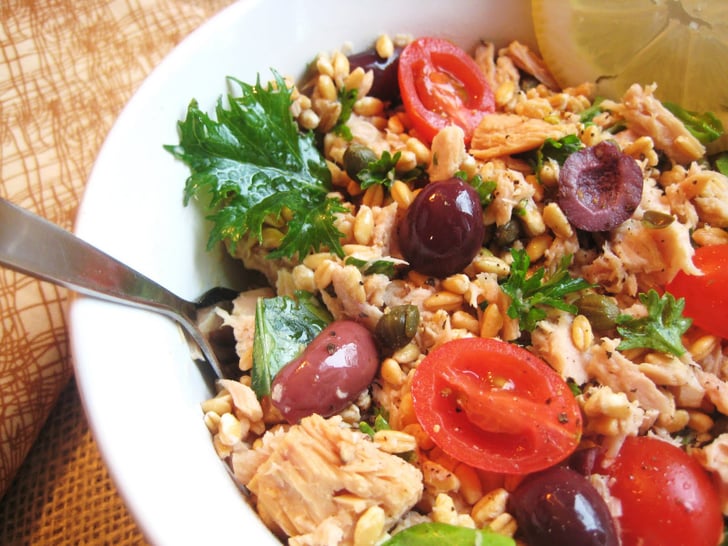Tuna and Farro Salad Healthy Mediterranean Recipes POPSUGAR Fitness Photo 7