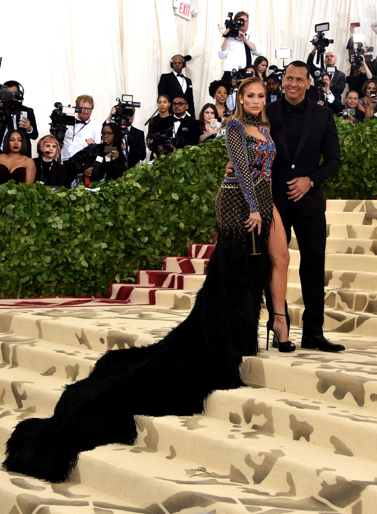 Jennifer Lopez and Alex Rodriguez at the Met Gala 2018