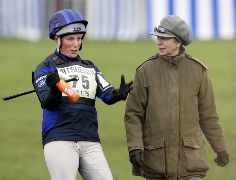 Zara Phillips and Princess Anne at the Badminton Horse Trials in 2010