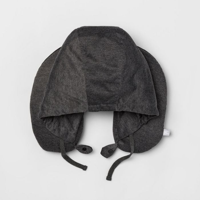 Microbead Travel Pillow With Hood