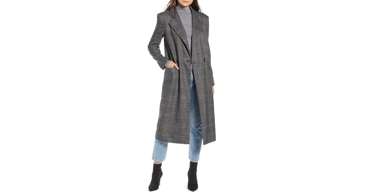 something navy plaid coat