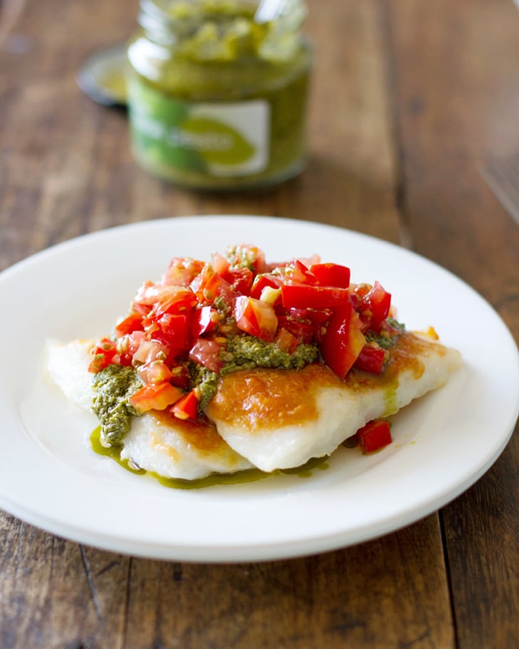 Parmesan Pesto Tilapia With Tomatoes