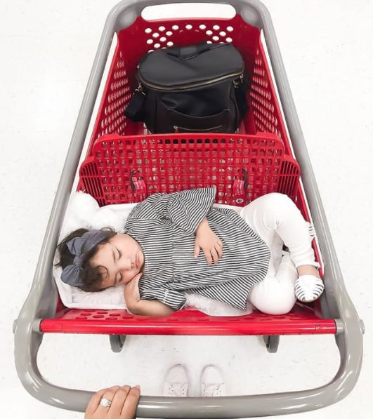 Toddler Asleep in Target Carts