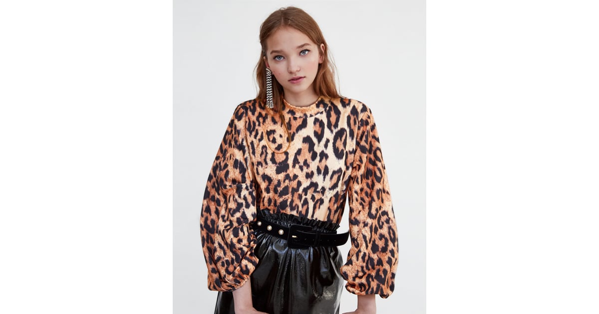 Zara T-Shirt With Full Sleeves | How to Wear Leopard Print | POPSUGAR