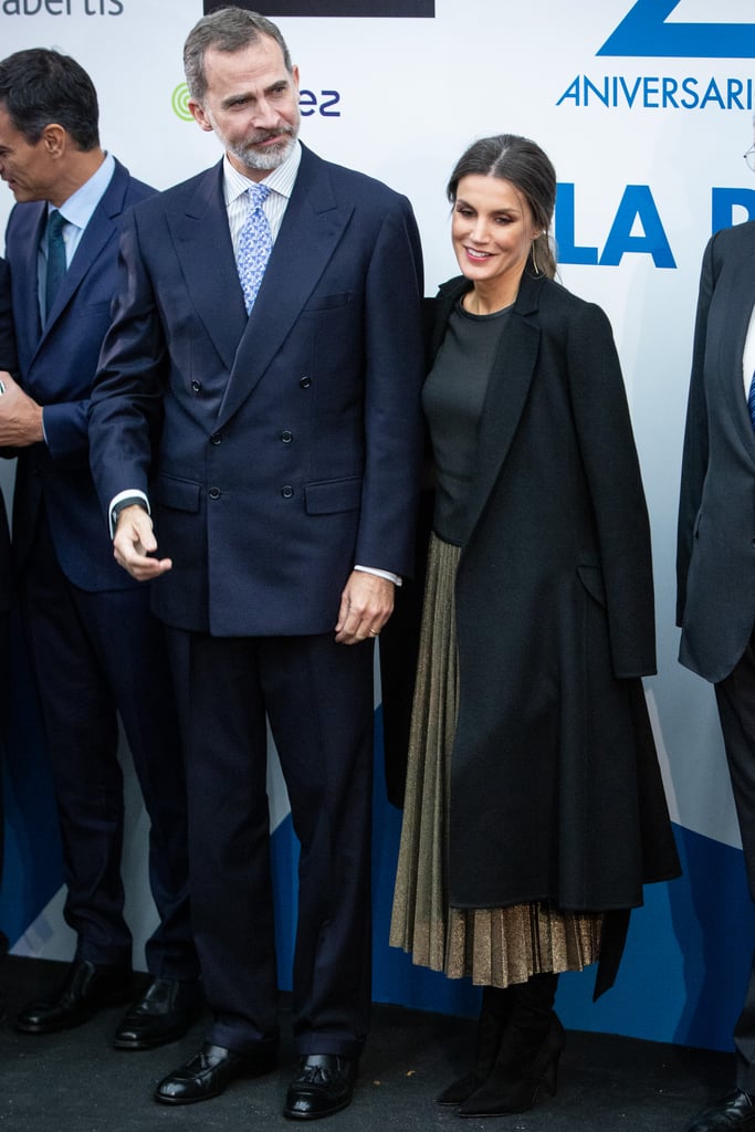 Queen Letizia's Pleated Midi Skirt November 2018