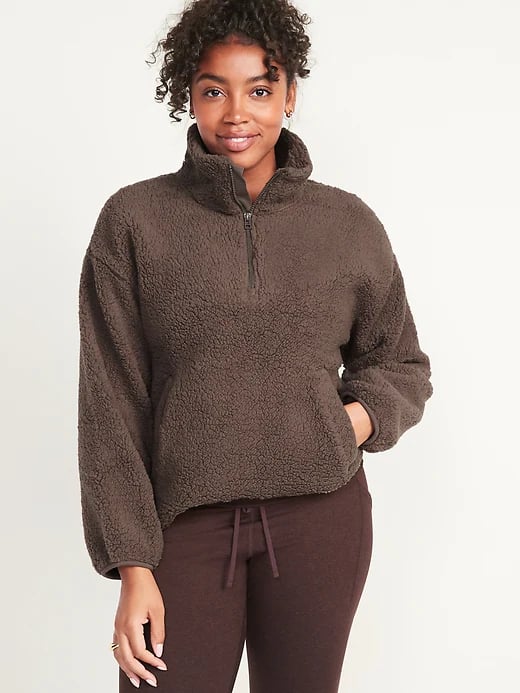 sherpa half zips