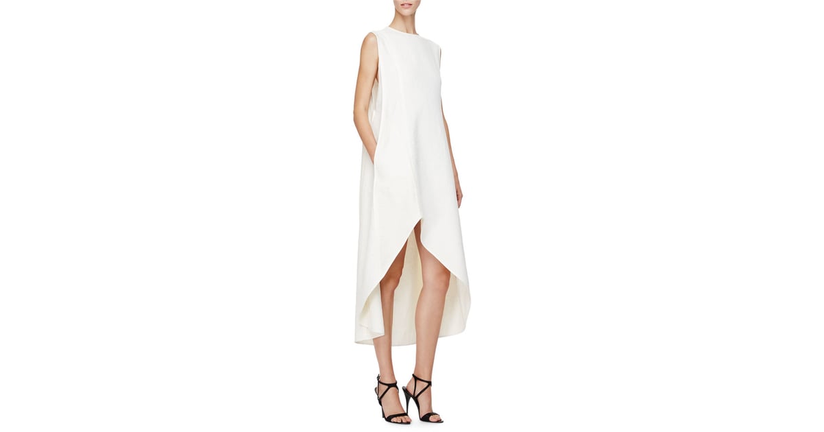 Narciso Rodriguez Sleeveless A-Line High-Low Dress, Pearl ($2,495 ...