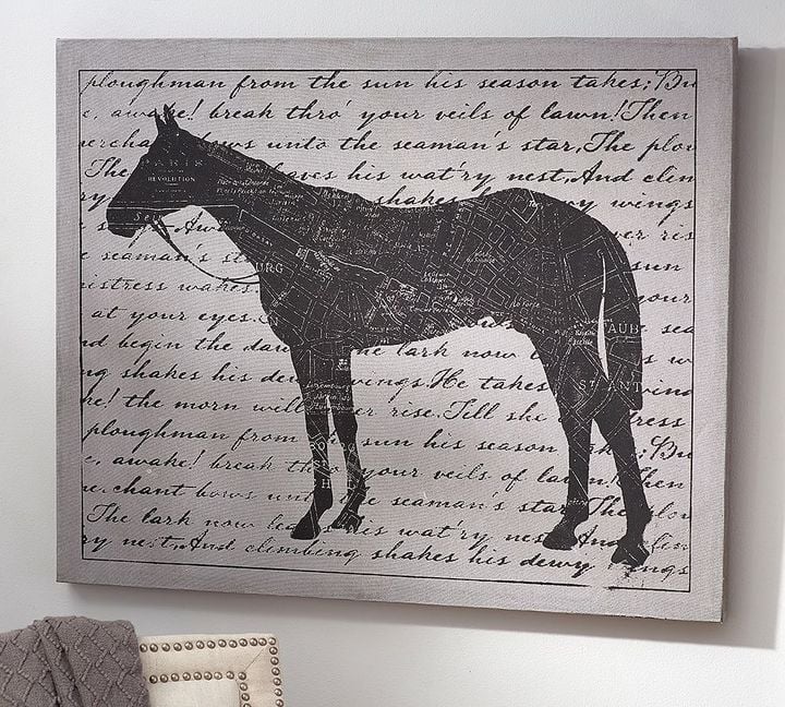 Pottery Barn Horse Canvas Wall Art ($149)
