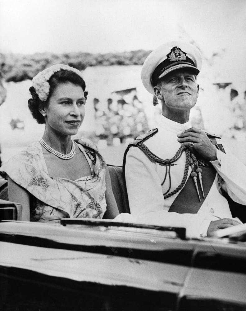 Adjusting His Collar During a Parade in Australia in 1954