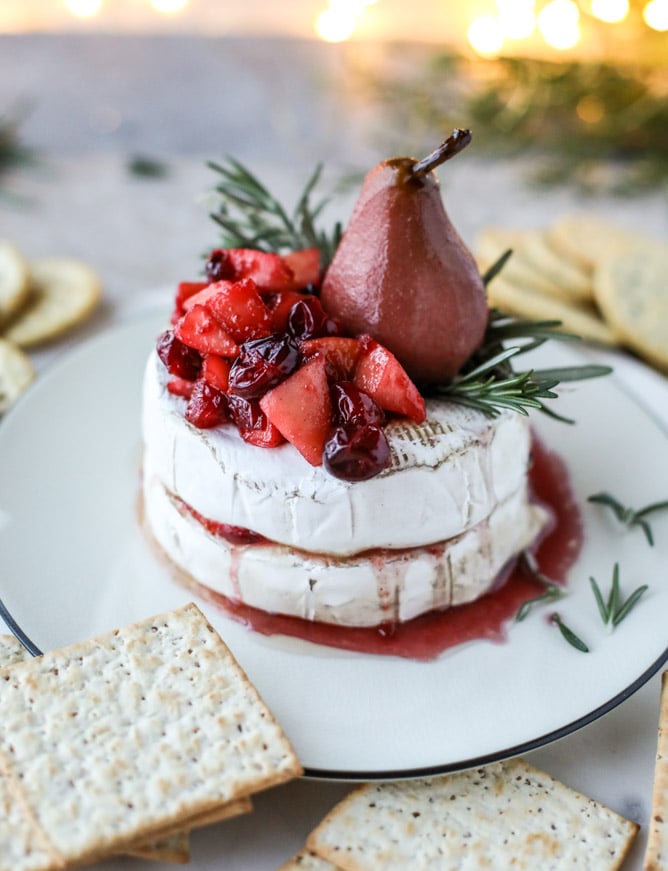 Caramelized Winter-Fruit-Stuffed Brie