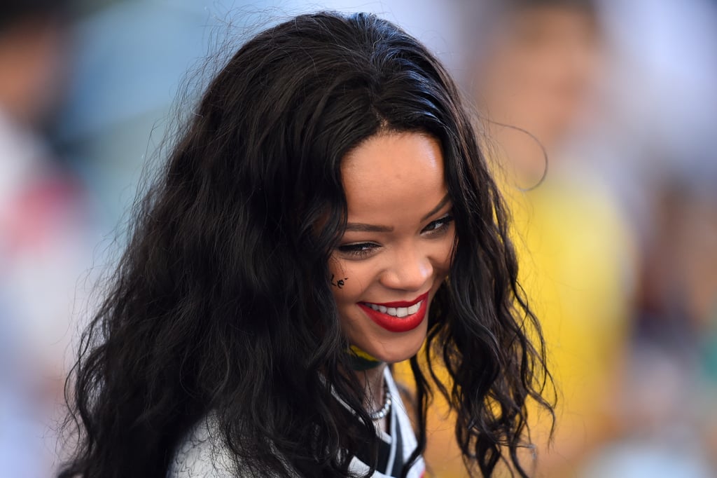 Rihanna was seen at the game.