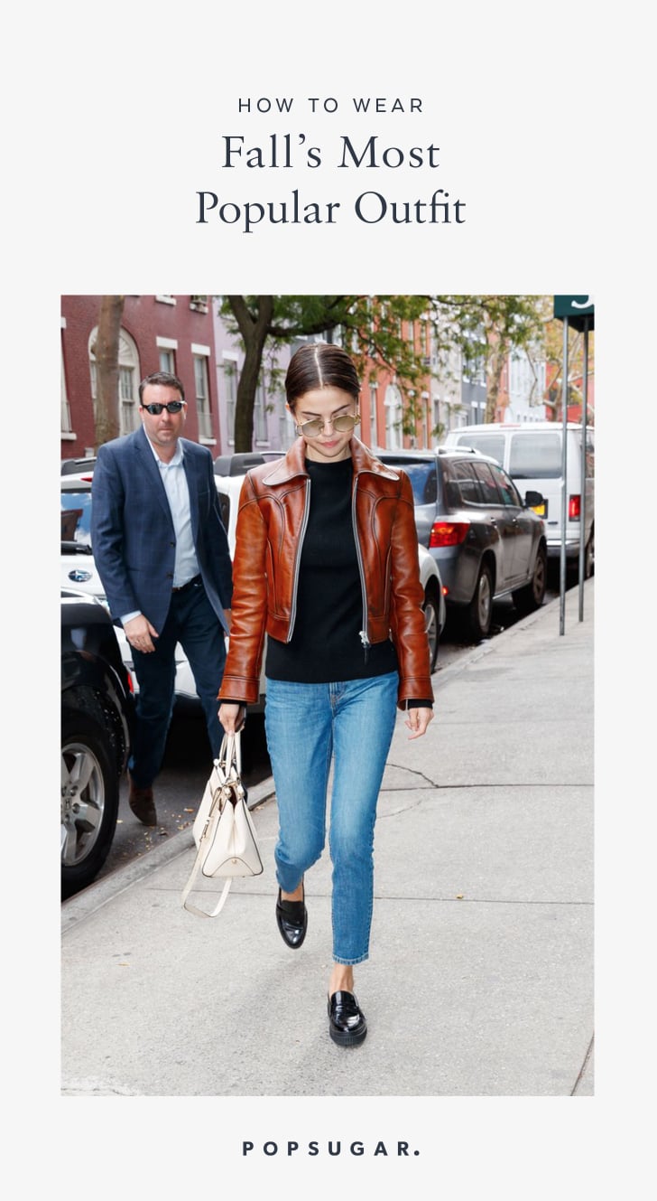 How to Wear a Leather Jacket and Jeans | POPSUGAR Fashion